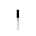 Empty plastic sqaure lip gloss tube with black cap and wand customized transparent lip gloss container